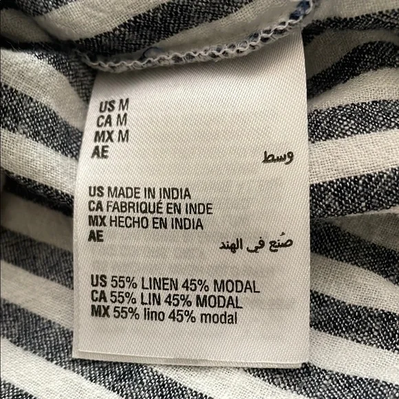 Style & Co. Black and White Long Sleeve Button Down Shirt - Picture 3 of 3